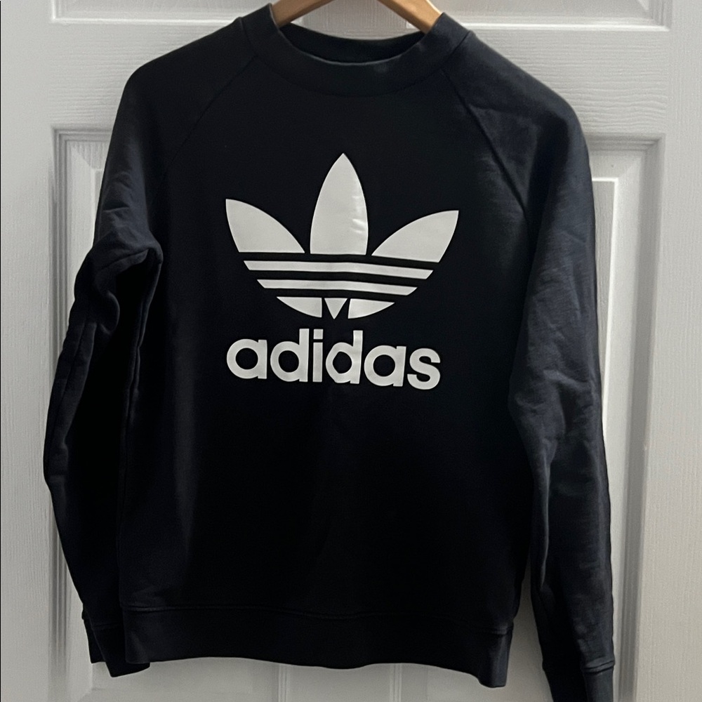 Adidas Men's Crewneck Sweater in Black and White